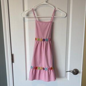 CC Boutique Light Pink Dress with Multicolor Floral Accents